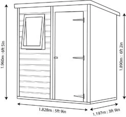 Shire Caldey 6x4 Ft Pent Shiplap Wooden Shed With Floor (Base Included) -Garden Care Shop shire caldey 6x4 ft pent shiplap wooden shed with floor base included 5019804665433 01t