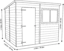 Shire Caldey 8x6 Ft Pent Shiplap Wooden Shed With Floor - Assembly Service Included -Garden Care Shop shire caldey 8x6 ft pent shiplap wooden shed with floor assembly service included5019804668410 03t