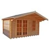 Shire Cannock 10x10 Ft Apex Tongue & Groove Wooden Cabin With Felt Tile Roof - Assembly Service Included