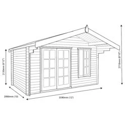 Shire Cannock 10x12 Ft Toughened Glass Apex Tongue & Groove Wooden Cabin With Felt Tile Roof -Garden Care Shop shire cannock 10x12 ft toughened glass apex tongue groove wooden cabin with felt tile roof5019804111343 04t