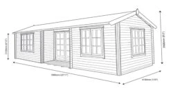 Shire Elveden 26x14 Toughened Glass Apex Tongue & Groove Wooden Cabin - Base Not Included -Garden Care Shop shire elveden 26x14 toughened glass apex tongue groove wooden cabin base not included5019804111527 03t