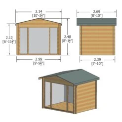 Shire Epping 10x8 Ft Toughened Glass Apex Tongue & Groove Wooden Cabin -Garden Care Shop shire epping 10x8 ft toughened glass apex tongue groove wooden cabin5019804119509 01t bq