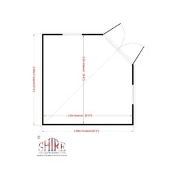 Shire Hampton 10x10 Glass Pent Shiplap Wooden Summer House - Base Not Included -Garden Care Shop shire hampton 10x10 glass pent shiplap wooden summer house base not included5019804008186 03t