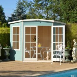 Shire Hampton 10x10 Toughened Glass Pent Shiplap Wooden Summer House - Base Not Included -Garden Care Shop shire hampton 10x10 toughened glass pent shiplap wooden summer house base not included5019804111152 02i bq