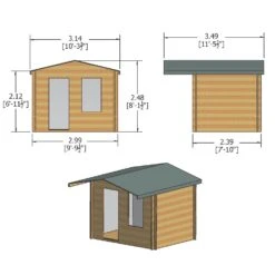 Shire Hopton 10x8 Toughened Glass Apex Tongue & Groove Wooden Cabin - Base Not Included -Garden Care Shop shire hopton 10x8 toughened glass apex tongue groove wooden cabin base not included5019804119134 01t bq