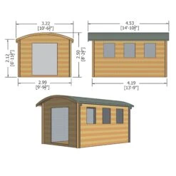 Shire Kilburn 10x14 Ft Toughened Glass Curved Tongue & Groove Wooden Cabin - Assembly Service Included -Garden Care Shop shire kilburn 10x14 ft toughened glass curved tongue groove wooden cabin assembly service included5019804119653 02t bq