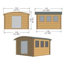 Shire Kilburn 12x12 Ft Toughened Glass Curved Tongue & Groove Wooden Cabin -Garden Care Shop shire kilburn 12x12 ft toughened glass curved tongue groove wooden cabin5019804119660 02t bq