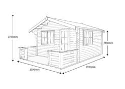 Shire Kinver 12x12 Glass Apex Tongue & Groove Wooden Cabin - Base Not Included -Garden Care Shop shire kinver 12x12 glass apex tongue groove wooden cabin base not included5019804112173 03t