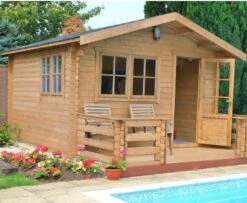 Shire Kinver 12x12 Glass Apex Tongue & Groove Wooden Cabin - Base Not Included -Garden Care Shop shire kinver 12x12 glass apex tongue groove wooden cabin base not included5019804112173 04i
