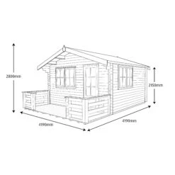 Shire Kinver 14x14 Apex Tongue & Groove Wooden Cabin - Base Not Included -Garden Care Shop shire kinver 14x14 apex tongue groove wooden cabin base not included5019804111428 03t
