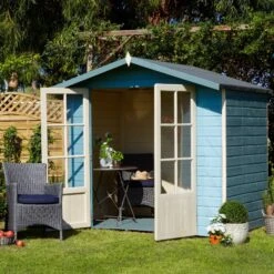 Shire Lumley 7x5 Toughened Glass Apex Shiplap Wooden Summer House - Base Not Included -Garden Care Shop shire lumley 7x5 toughened glass apex shiplap wooden summer house base not included5019804210824 02i bq
