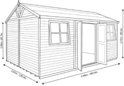 Shire Mammoth 18x12 Apex Wooden Workshop - Assembly Service Included -Garden Care Shop shire mammoth 18x12 apex wooden workshop assembly service included5019804183180 03t