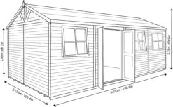 Shire Mammoth 20x10 Glass Apex Wooden Workshop - Base Not Included -Garden Care Shop shire mammoth 20x10 glass apex wooden workshop base not included5019804203130 03t