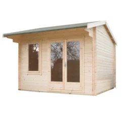 Shire Marlborough 10x10 Toughened Glass Apex Tongue & Groove Wooden Cabin - Base Not Included -Garden Care Shop shire marlborough 10x10 toughened glass apex tongue groove wooden cabin base not included5019804112401 01c bq