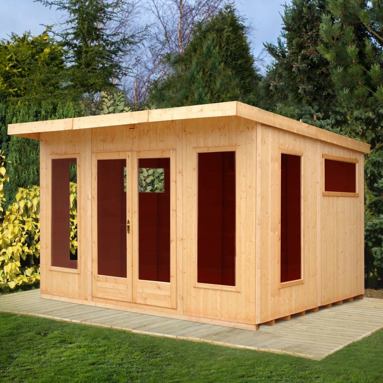 Shire Miami Gym 12x10 Pent Shiplap Wooden Summer House 1 Shire Miami Gym 12x10 Pent Shiplap Wooden Summer House
