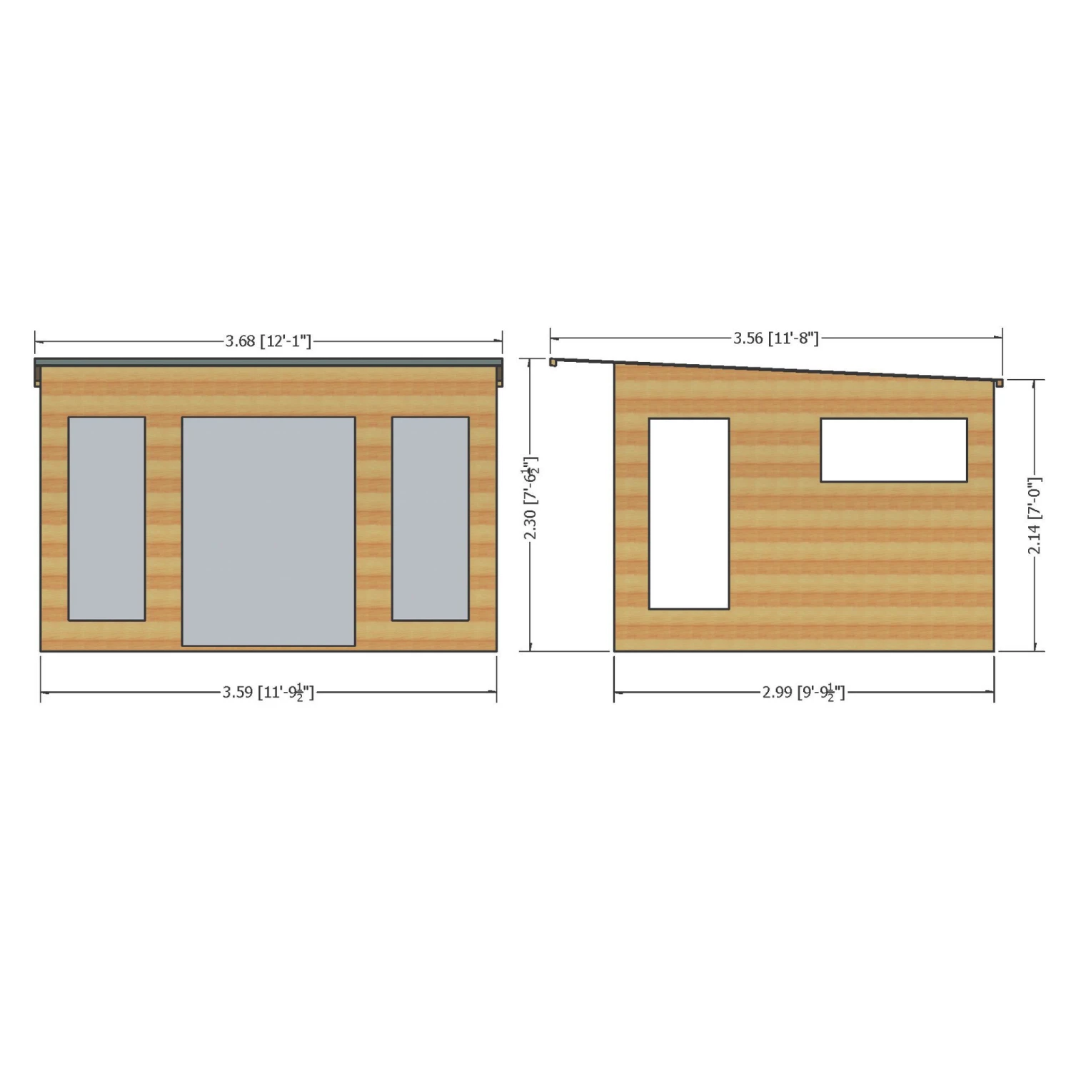 Shire Miami Gym 12x10 Pent Shiplap Wooden Summer House 2 Shire Miami Gym 12x10 Pent Shiplap Wooden Summer House - Image 2