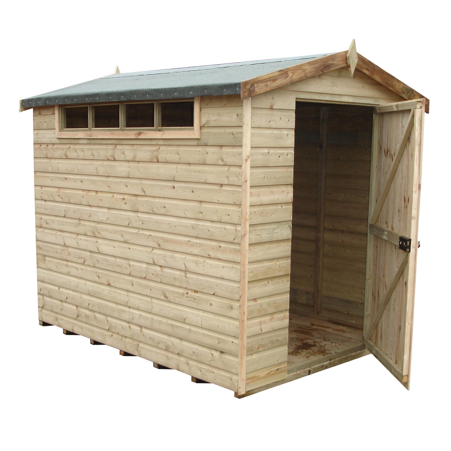 Shire Security Cabin 10x6 Apex Dip Treated Shiplap Wooden Shed With Floor 2 Shire Security Cabin 10x6 Apex Dip Treated Shiplap Wooden Shed With Floor - Image 2