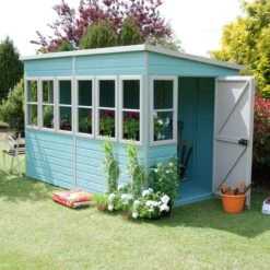 Shire Sun 10x6 Glass Pent Shiplap Wooden Summer House - Base Not Included -Garden Care Shop shire sun 10x6 glass pent shiplap wooden summer house base not included5019804112050 01i bq