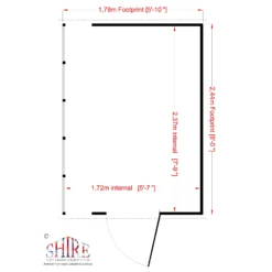 Shire Sun 8x6 Glass Pent Shiplap Wooden Summer House - Base Not Included -Garden Care Shop shire sun 8x6 glass pent shiplap wooden summer house base not included5019804112012 02t