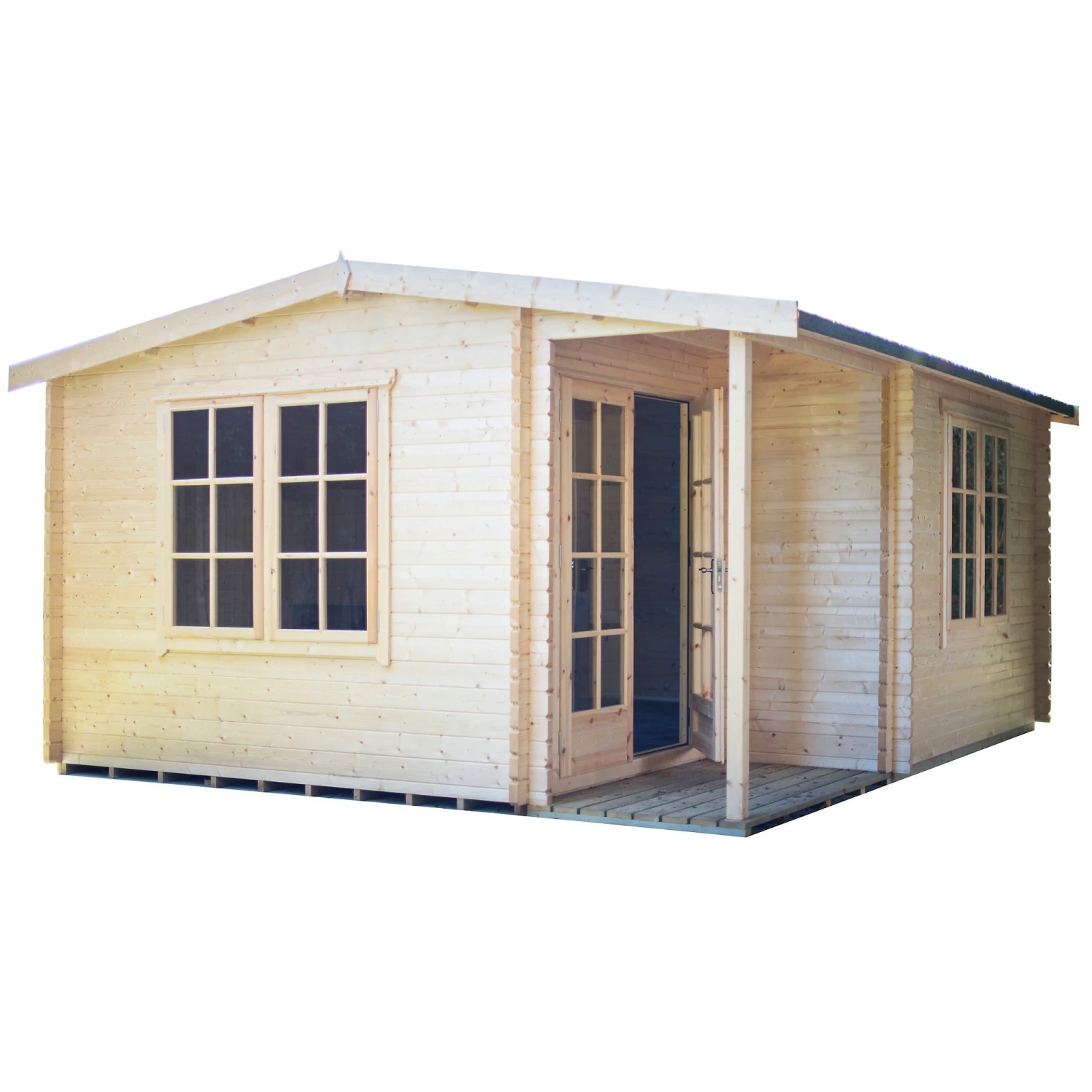 Shire Twyford 14x17 Glass Apex Tongue & Groove Wooden Cabin - Base Not Included 1 Shire Twyford 14x17 Glass Apex Tongue & Groove Wooden Cabin - Base Not Included