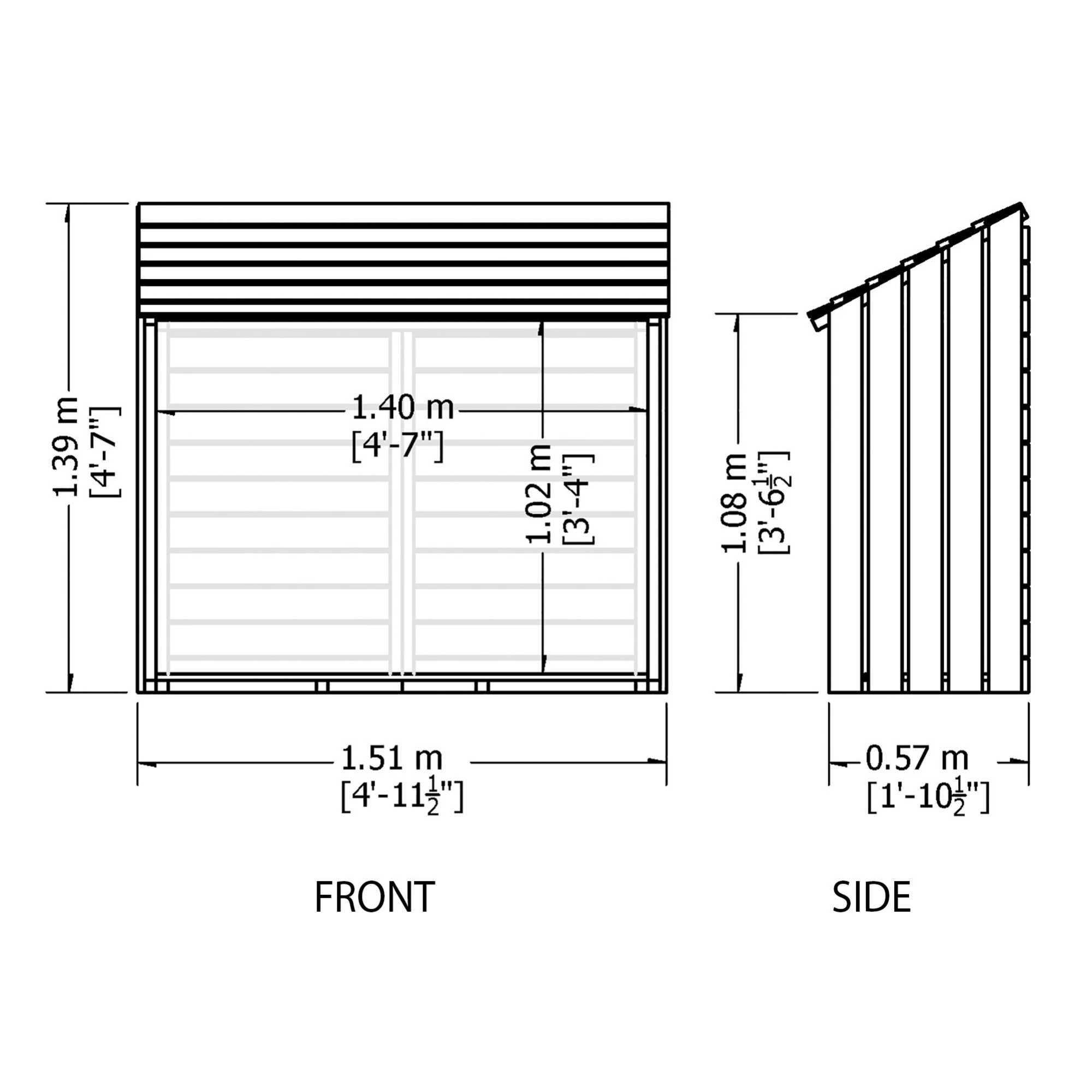 Shire Wooden 5x2 Log Store 3 Shire Wooden 5x2 Log Store - Image 3