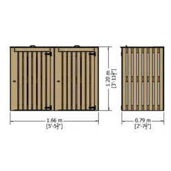 Shire Wooden Bin Storage -Garden Care Shop shire wooden bin storage5060490133256 01t bq