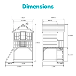 TP Toys 7.5x5 Hill Top Timber Tower Slide Playhouse Assembly Required -Garden Care Shop tp toys 7 5x5 hill top timber tower slide playhouse assembly required5021854803185 01t bq