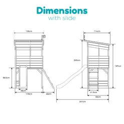 TP Toys 8x7 Tree Top Timber Tower Slide Playhouse Assembly Required -Garden Care Shop tp toys 8x7 tree top timber tower slide playhouse assembly required5021854803543 02t bq
