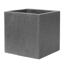 Verve Nore Dark Grey Square Planter (H) 48cm X (W) 48cm