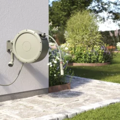 Verve Wall-mounted Auto Hose Reel Set (L)25m -Garden Care Shop verve wall mounted auto hose reel set l 25m5059340250960 05i