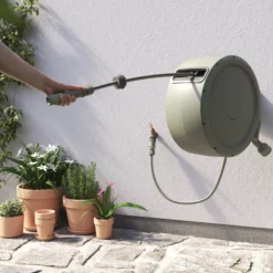 Verve Wall-mounted Auto Hose Reel Set (L)35m -Garden Care Shop verve wall mounted auto hose reel set l 35m5059340250977 03i