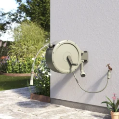 Verve Wall-mounted Manual Hose Reel Set (L)25m -Garden Care Shop verve wall mounted manual hose reel set l 25m5059340250991 04i