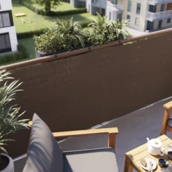 Woven Breeze Brown High-density Polyethylene (HDPE) & Woven Fibre Garden Screen (H)1m (W)3m -Garden Care Shop woven breeze brown high density polyethylene hdpe woven fibre garden screen h 1m w 3m5059340674476 01i